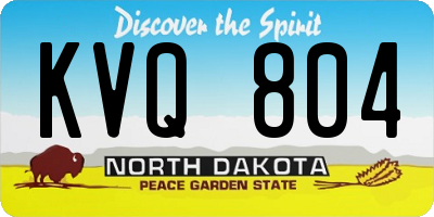 ND license plate KVQ804