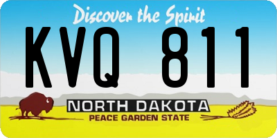 ND license plate KVQ811