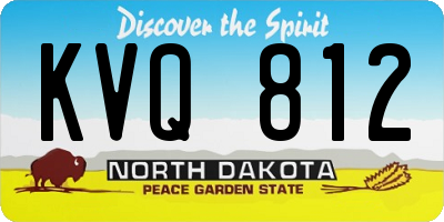 ND license plate KVQ812
