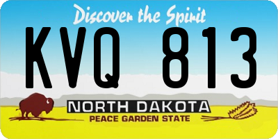 ND license plate KVQ813