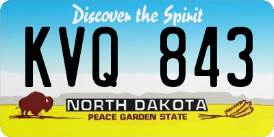 ND license plate KVQ843