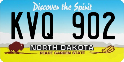 ND license plate KVQ902