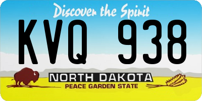 ND license plate KVQ938