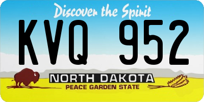 ND license plate KVQ952