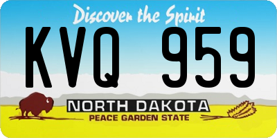 ND license plate KVQ959
