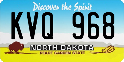 ND license plate KVQ968