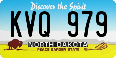ND license plate KVQ979