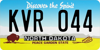ND license plate KVR044