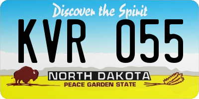 ND license plate KVR055