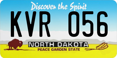 ND license plate KVR056