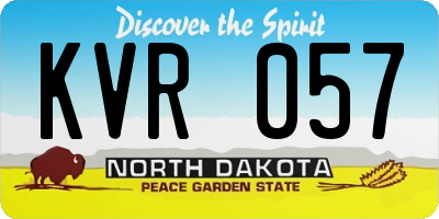ND license plate KVR057