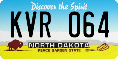 ND license plate KVR064