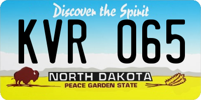 ND license plate KVR065