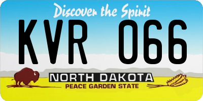ND license plate KVR066