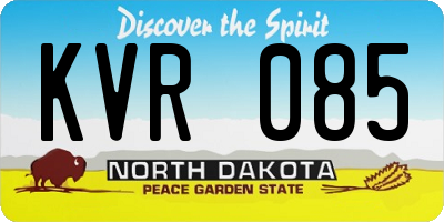 ND license plate KVR085