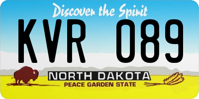 ND license plate KVR089