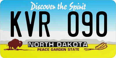 ND license plate KVR090