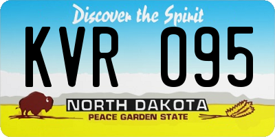 ND license plate KVR095