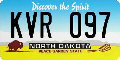 ND license plate KVR097