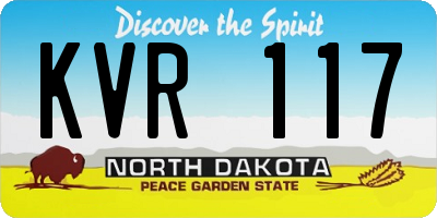 ND license plate KVR117