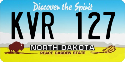 ND license plate KVR127