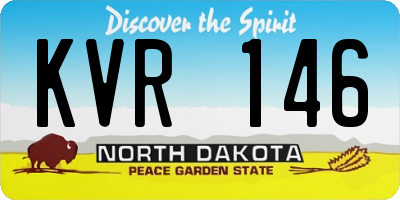 ND license plate KVR146