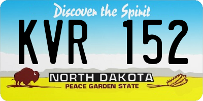 ND license plate KVR152