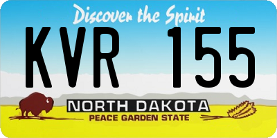 ND license plate KVR155