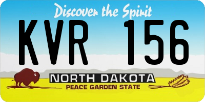ND license plate KVR156