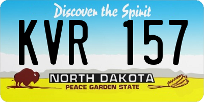 ND license plate KVR157