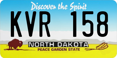 ND license plate KVR158