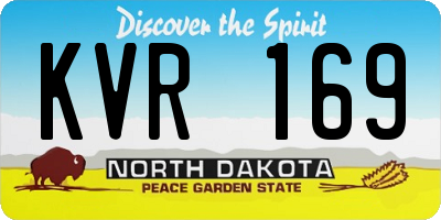 ND license plate KVR169