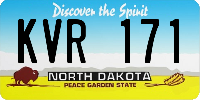 ND license plate KVR171