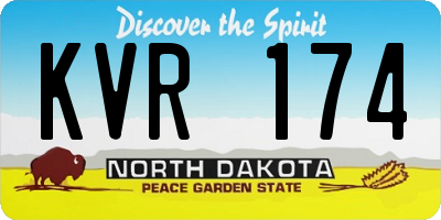 ND license plate KVR174