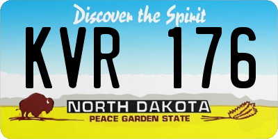 ND license plate KVR176