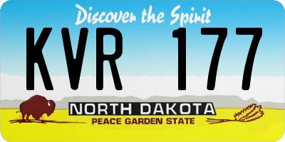 ND license plate KVR177