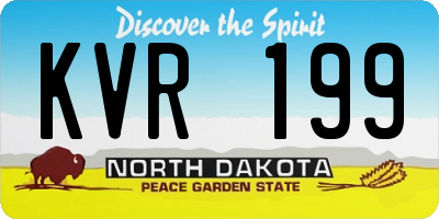 ND license plate KVR199