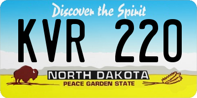 ND license plate KVR220