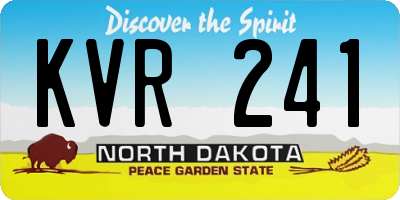 ND license plate KVR241