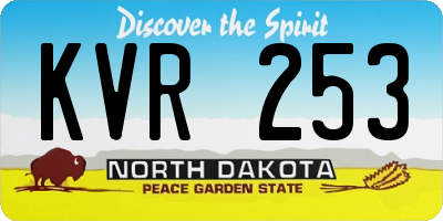 ND license plate KVR253