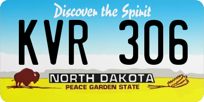 ND license plate KVR306