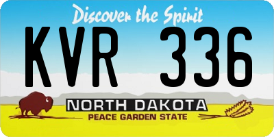 ND license plate KVR336