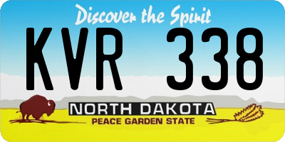 ND license plate KVR338