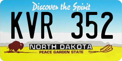 ND license plate KVR352