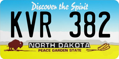 ND license plate KVR382
