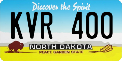 ND license plate KVR400