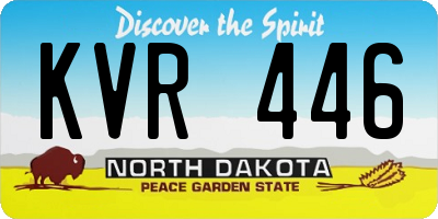 ND license plate KVR446