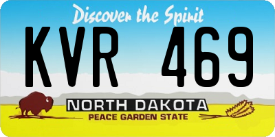 ND license plate KVR469
