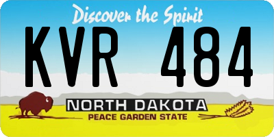 ND license plate KVR484