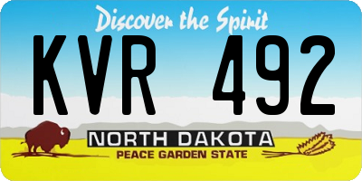 ND license plate KVR492